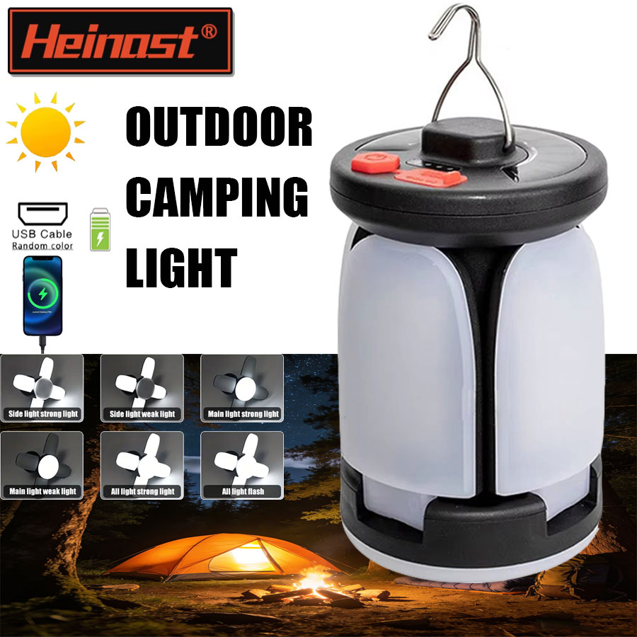 Solar Emergency Charger - Lampada da campeggio ricaricabile con lanterna