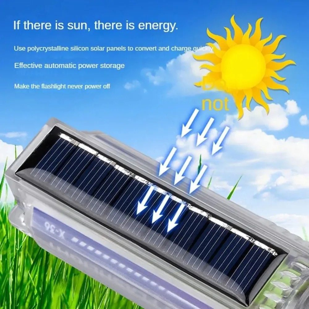 Potente torcia LED con luce la - Solar Emergency Charger recensione e prezzo